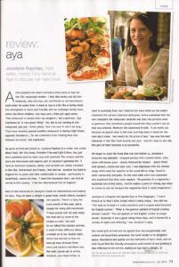Review Aya Restaurant by Time & leisure Tony with guest